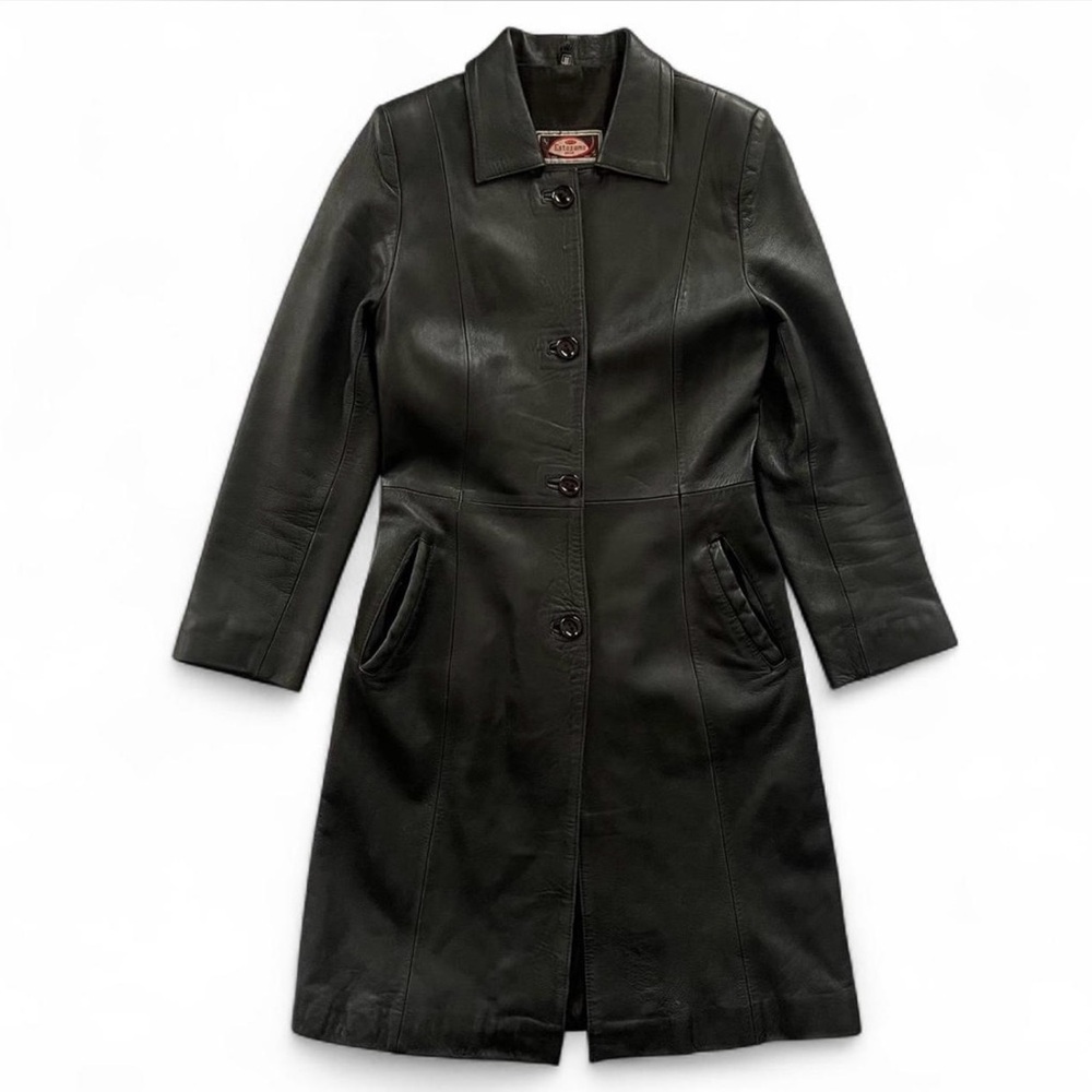Women’s Genuine Leather Black Coat - size small
